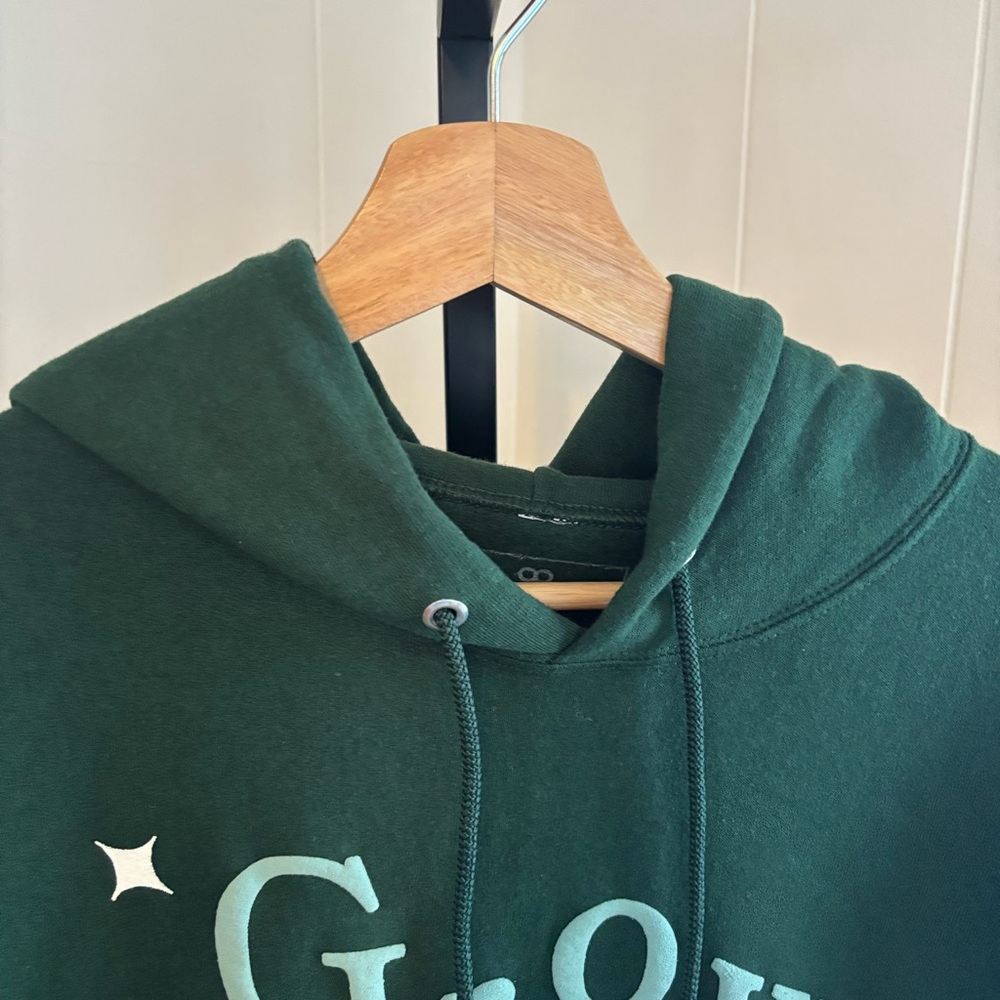 Red Eight Green Floral Grow with the Flow Pullover Hoodie Cotton Blend Women’s M